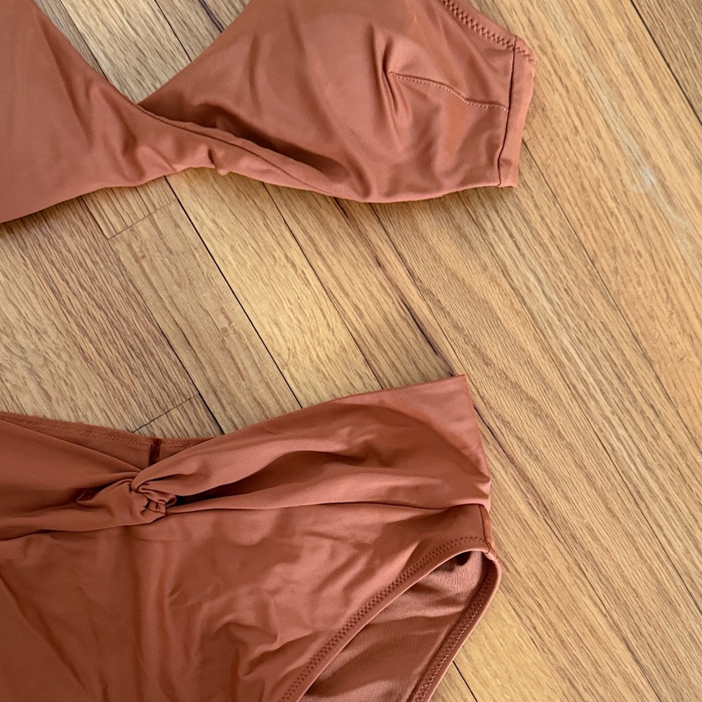 Orange Rust High Waisted Bikini Set - Picture 2 of 2